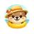 Generate one single cartoon animal avatar icon (PNG) for the Reviews block on bilucky1-nl.com. This is NOT a realistic human 