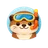 Generate one single cartoon animal avatar icon (PNG) for the Reviews block on bilucky1-nl.com. This is NOT a realistic human 